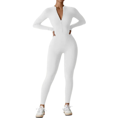 Women Long Sleeve Workout Jumpsuit