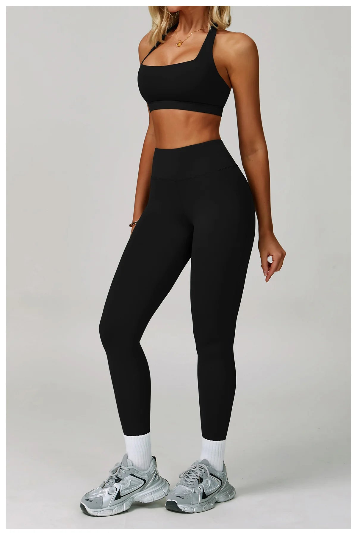 High Waist Leggings & Sports Bra 2PCS Yoga Gym Set