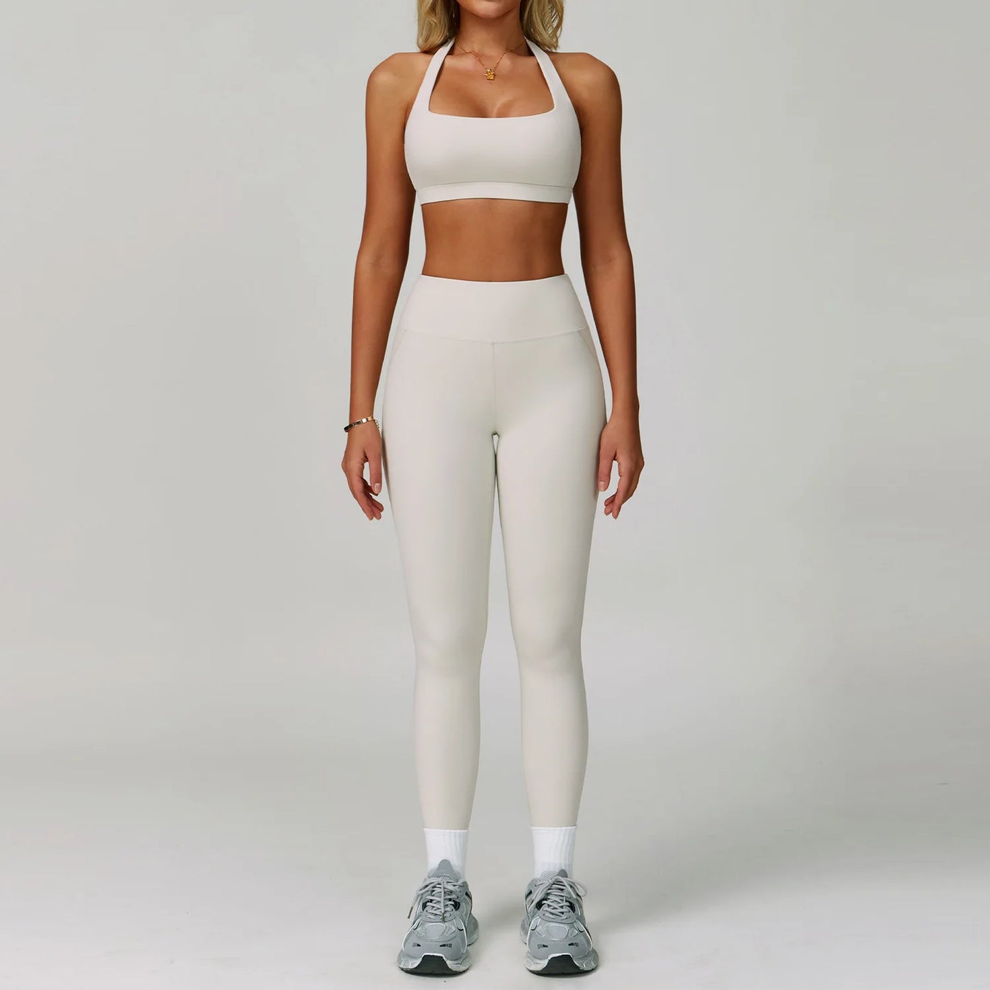 High Waist Leggings & Sports Bra 2PCS Yoga Gym Set