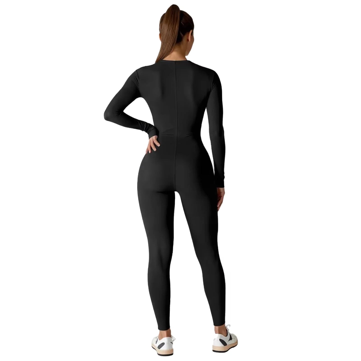 Women Long Sleeve Workout Jumpsuit