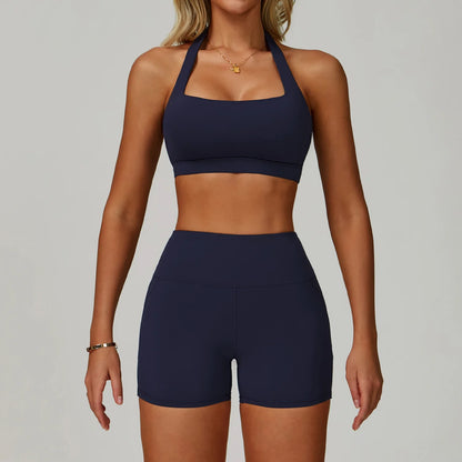 High Waist Leggings & Sports Bra 2PCS Yoga Gym Set