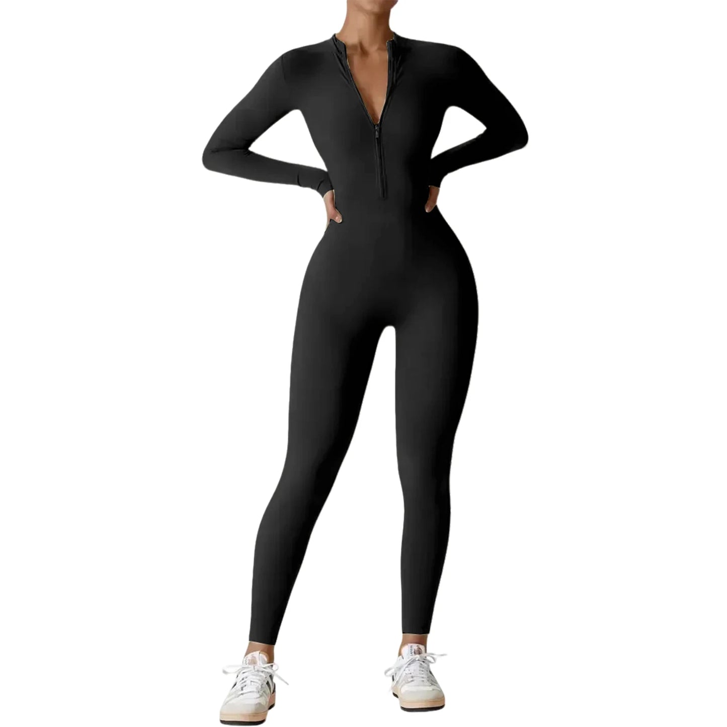 Women Long Sleeve Workout Jumpsuit