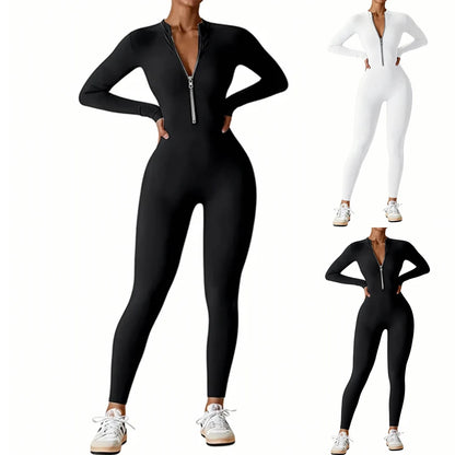 Women Long Sleeve Workout Jumpsuit