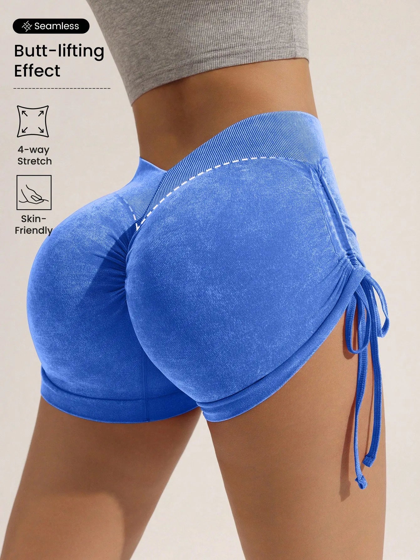 Drawstring sports shorts