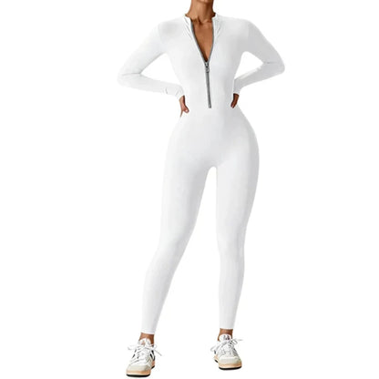 Women Long Sleeve Workout Jumpsuit